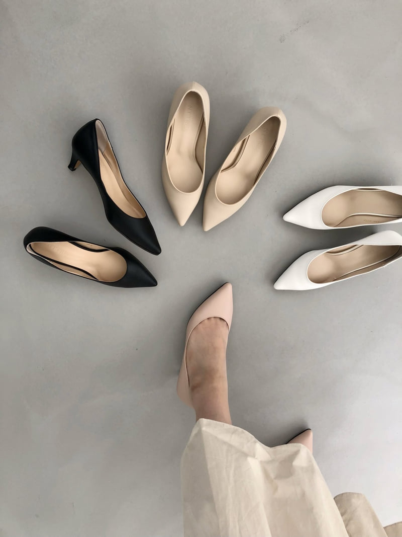 Vade - Korean Women Fashion - #thatsdarling - Slim Low Heel Stiletto Low Heel - 12