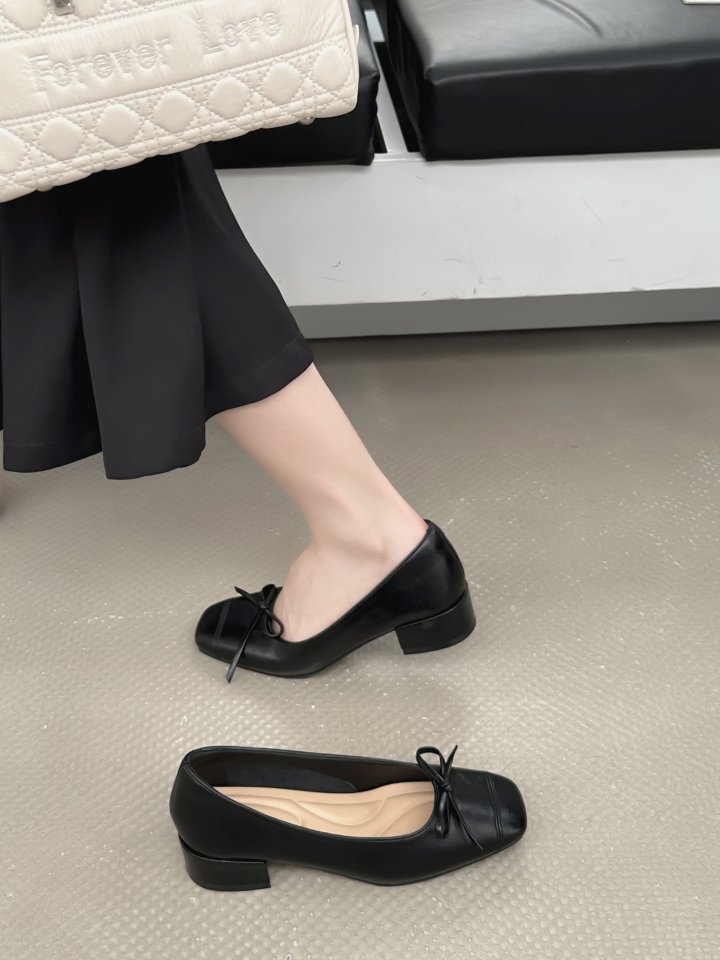 Vade - Korean Women Fashion - #thatsdarling - Ribbon Pumps Basic Soft Heel - 6