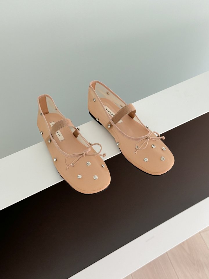 Vade - Korean Women Fashion - #thatsdarling - Mesh Flat Socks Mary Jane - 3