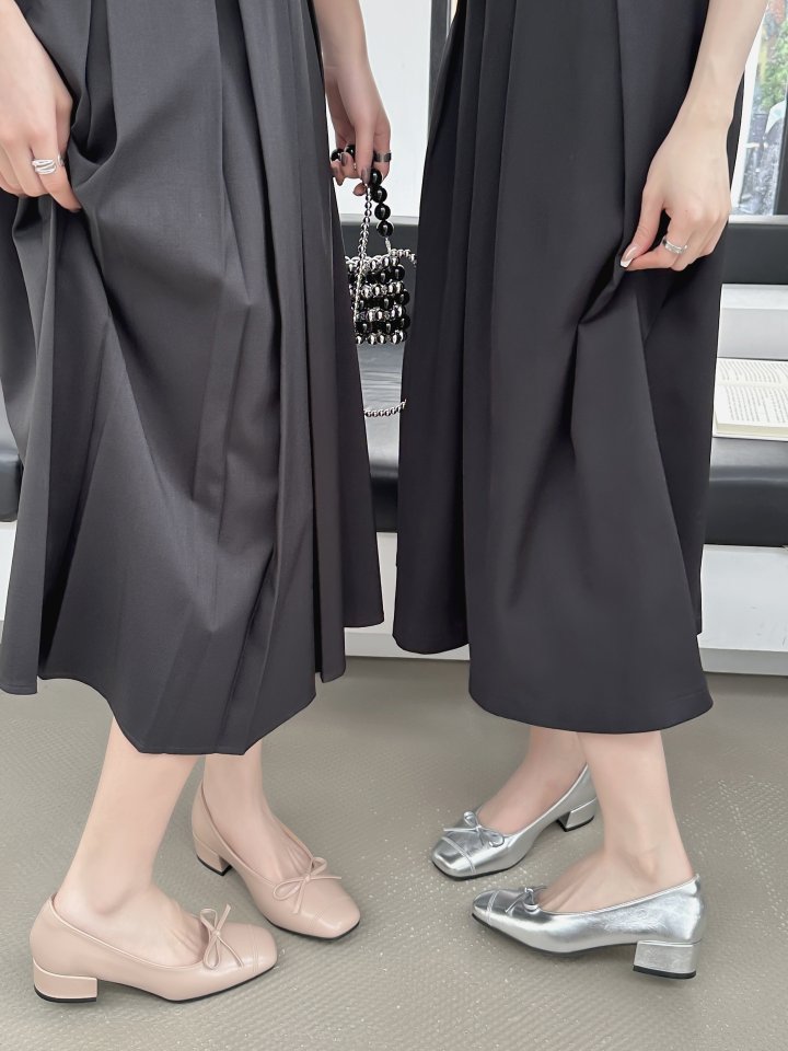 Vade - Korean Women Fashion - #thelittlethings - Ribbon Pumps Basic Soft Heel - 7