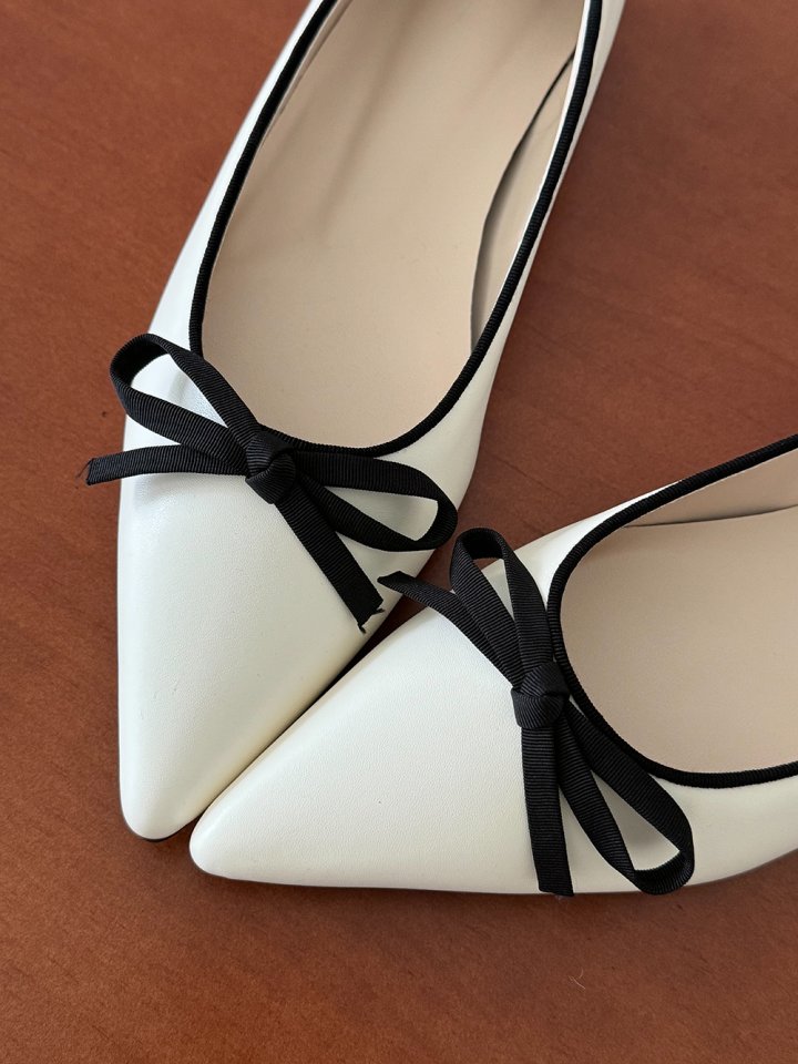 Vade - Korean Women Fashion - #womensfashion - Spring Stiletto Ribbon Flat - 10