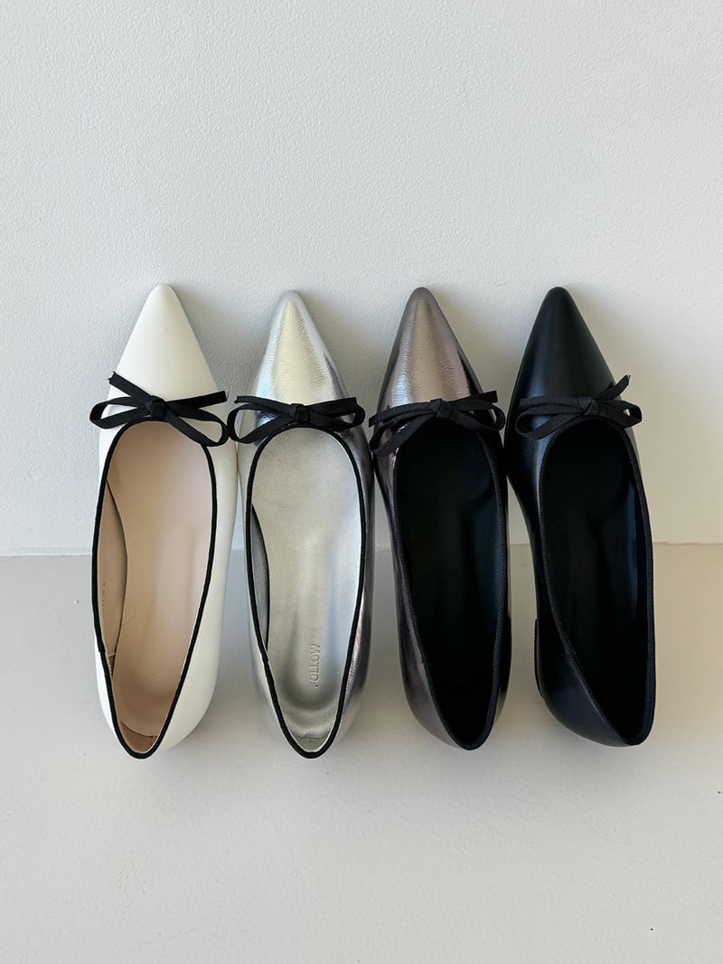 Vade - Korean Women Fashion - #womensfashion - Spring Stiletto Ribbon Flat - 12
