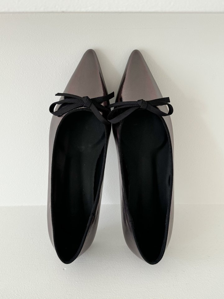 Vade - Korean Women Fashion - #womensfashion - Spring Stiletto Ribbon Flat - 8