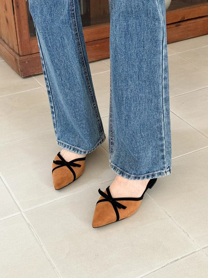 Vade - Korean Women Fashion - #womensfashion - Unique Low Stiletto Bloafer Heel - 3