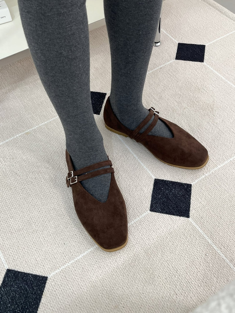 Vade - Korean Women Fashion - #womensfashion - Two-line Strap Mary Jane Flat - 12