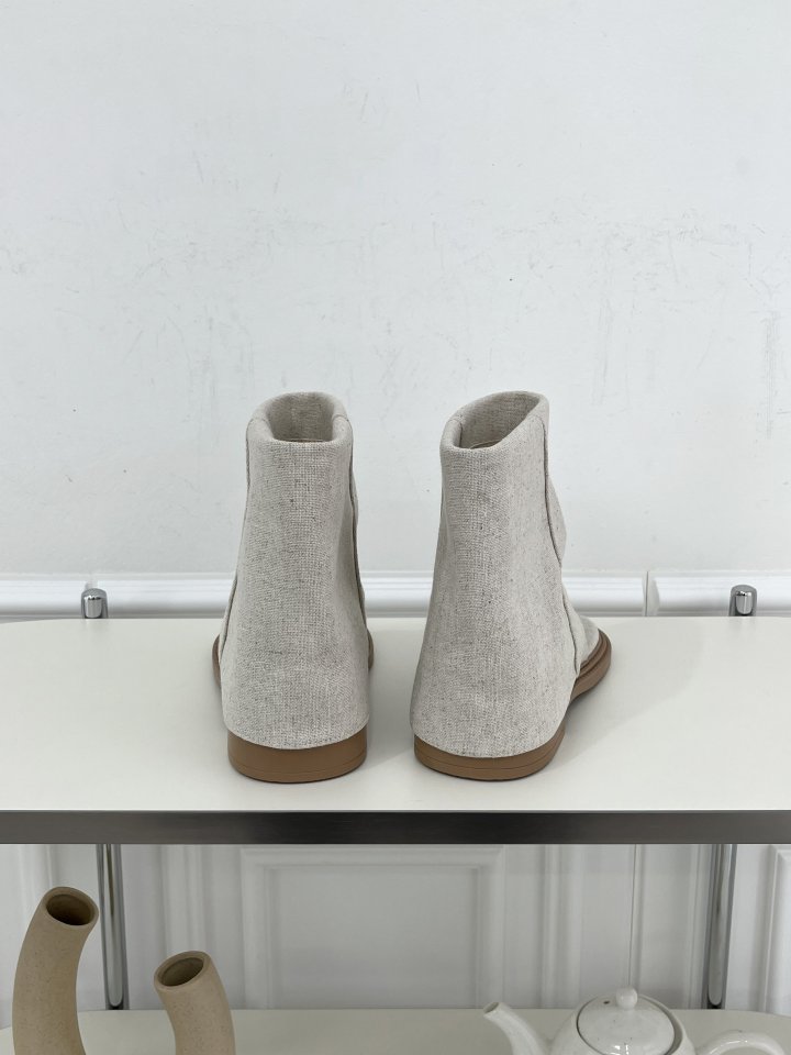 Vade - Korean Women Fashion - #womensfashion - Low Heel Half Open Toe Boots - 9
