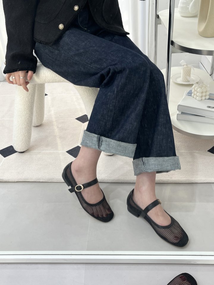 Vade - Korean Women Fashion - #womensfashion - Vivid Mesh Mary Jane Flat - 10