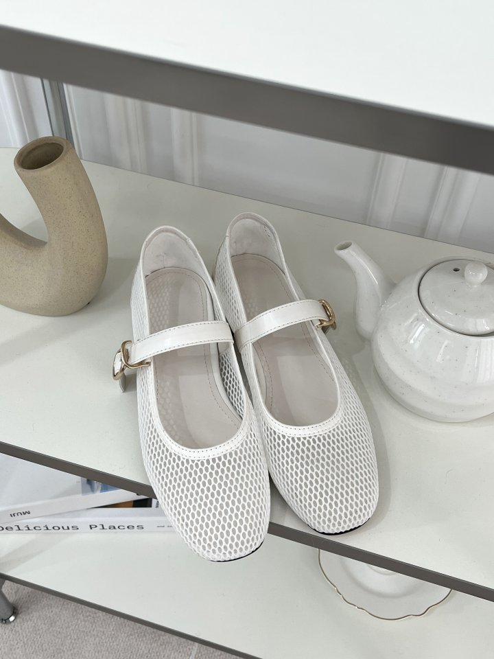 Vade - Korean Women Fashion - #womensfashion - Vivid Mesh Mary Jane Flat - 6