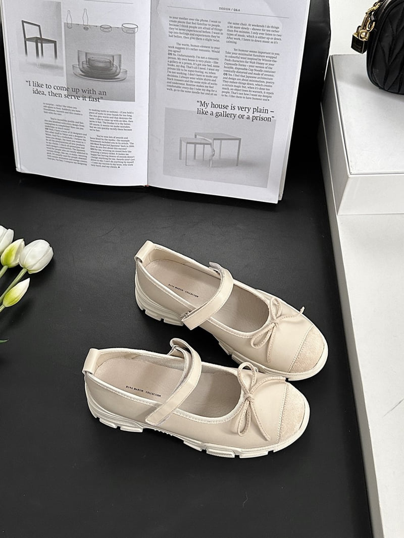 Vade - Korean Women Fashion - #womensfashion - Sling Mary Jane Heel Sneakers Flat - 12