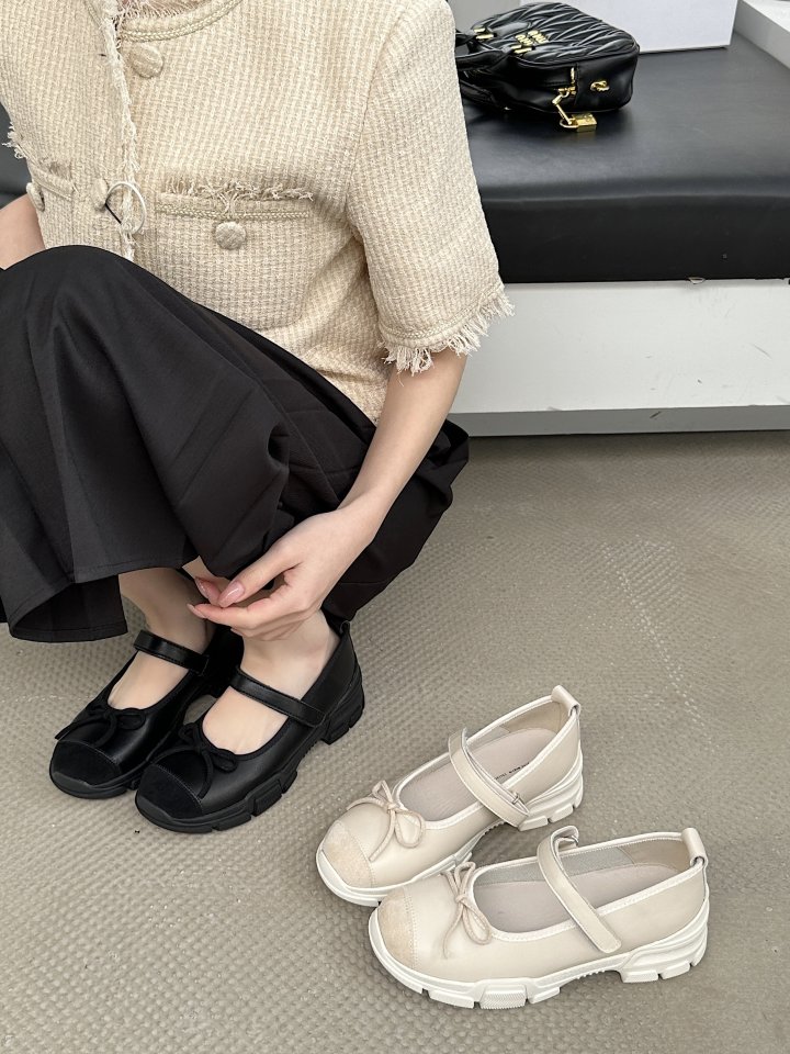 Vade - Korean Women Fashion - #womensfashion - Sling Mary Jane Heel Sneakers Flat - 2
