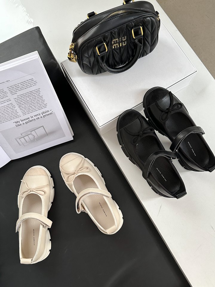 Vade - Korean Women Fashion - #womensfashion - Sling Mary Jane Heel Sneakers Flat - 8