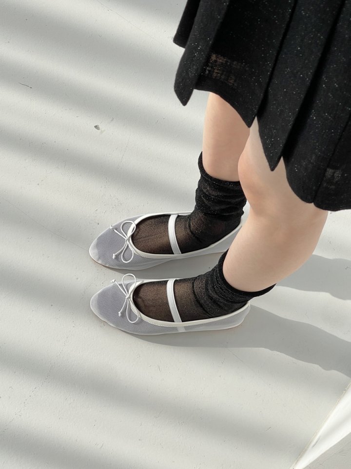Vade - Korean Women Fashion - #womensfashion - Mesh Round Flat - 3