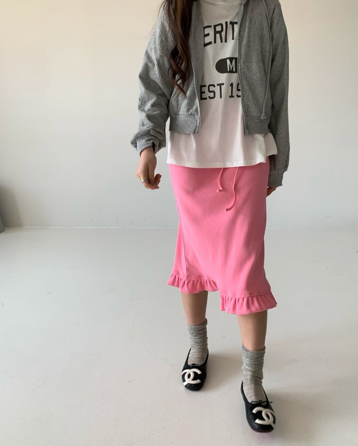 Via - Korean Women Fashion - #momslook - Frill Midi Skirt - 5