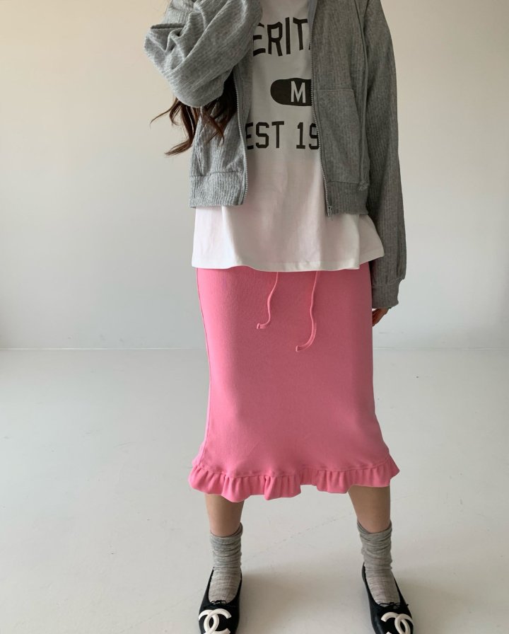 Via - Korean Women Fashion - #momslook - Frill Midi Skirt - 7