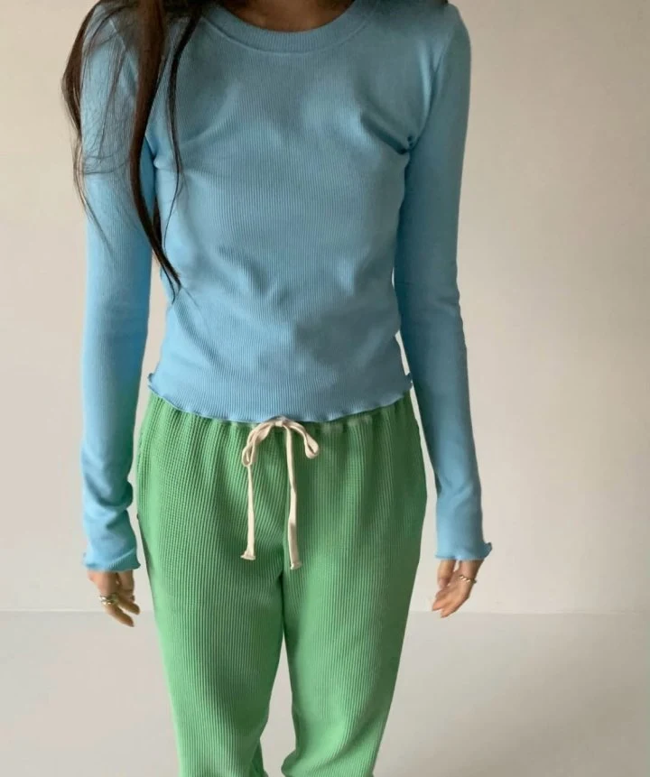 Via - Korean Women Fashion - #momslook - Waffle Jogger Pants - 3
