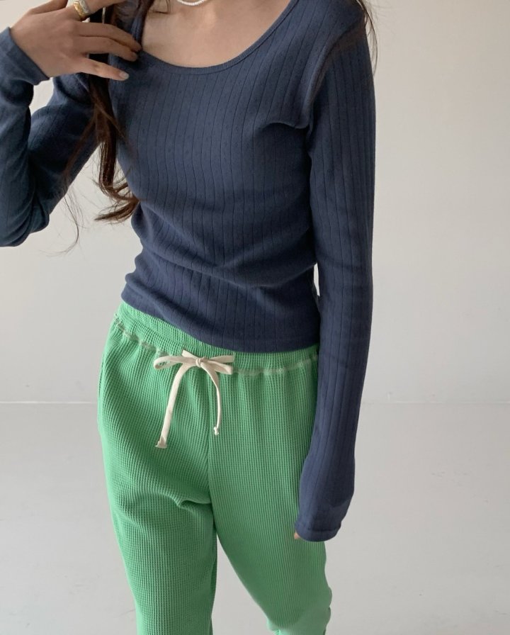 Via - Korean Women Fashion - #momslook - Waffle Jogger Pants - 7