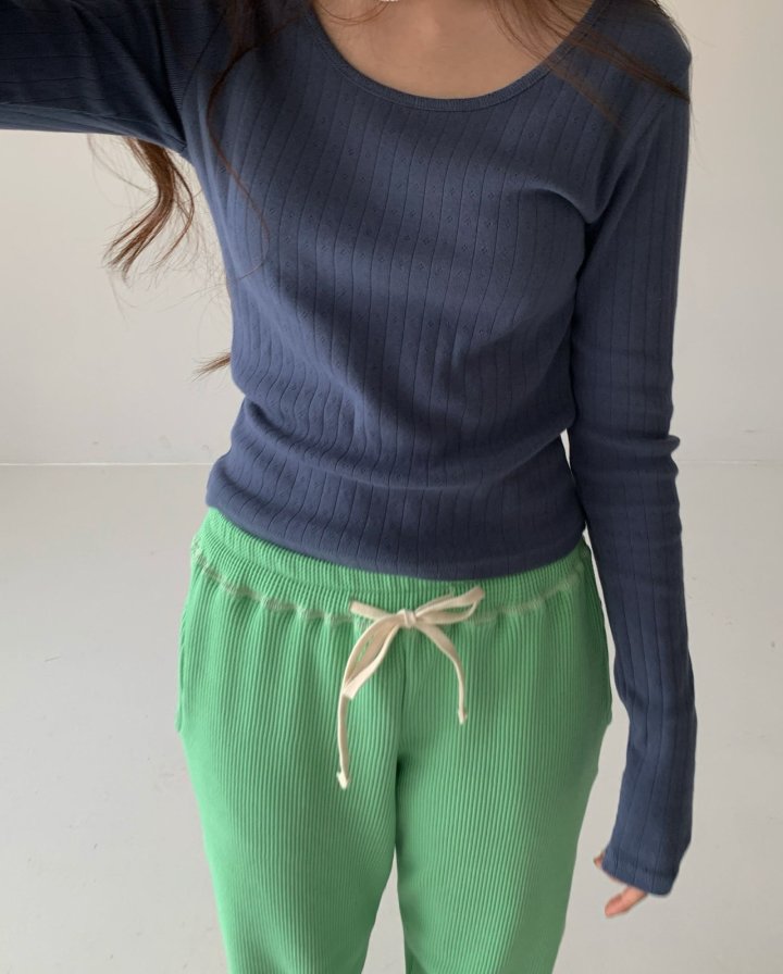 Via - Korean Women Fashion - #momslook - Waffle Jogger Pants - 9