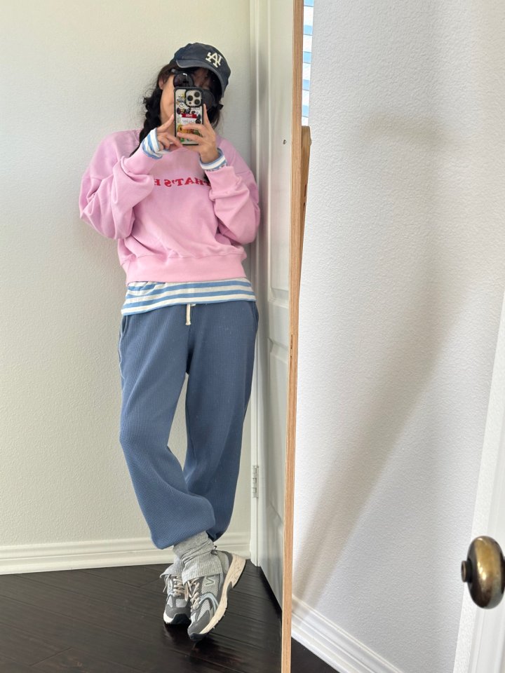 Via - Korean Women Fashion - #momslook - Waffle Jogger Pants - 5
