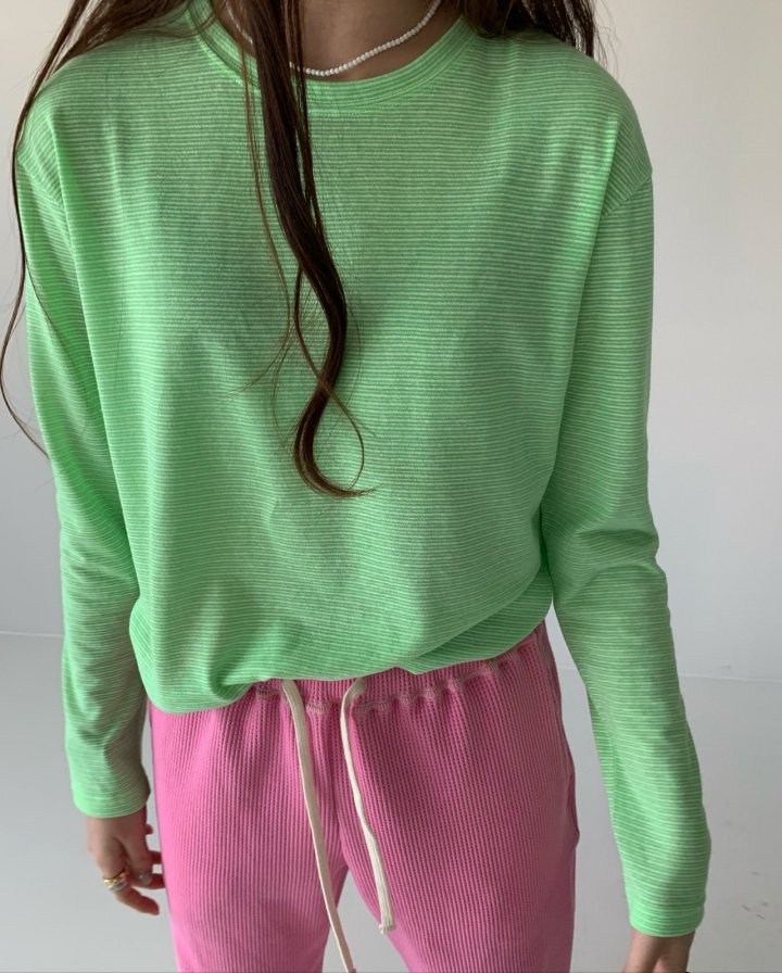 Via - Korean Women Fashion - #womensfashion - Hip Stripe Tee - 4