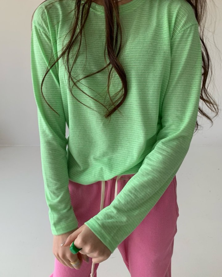 Via - Korean Women Fashion - #momslook - Hip Stripe Tee - 6
