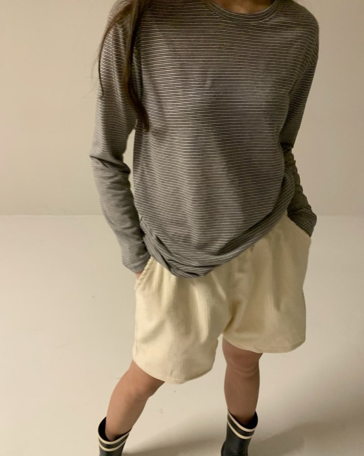 Via - Korean Women Fashion - #momslook - Hip Stripe Tee - 3