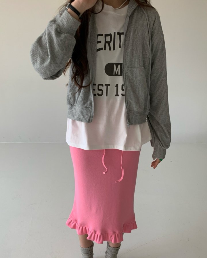 Via - Korean Women Fashion - #womensfashion - Rib Zip-up Jacket - 4
