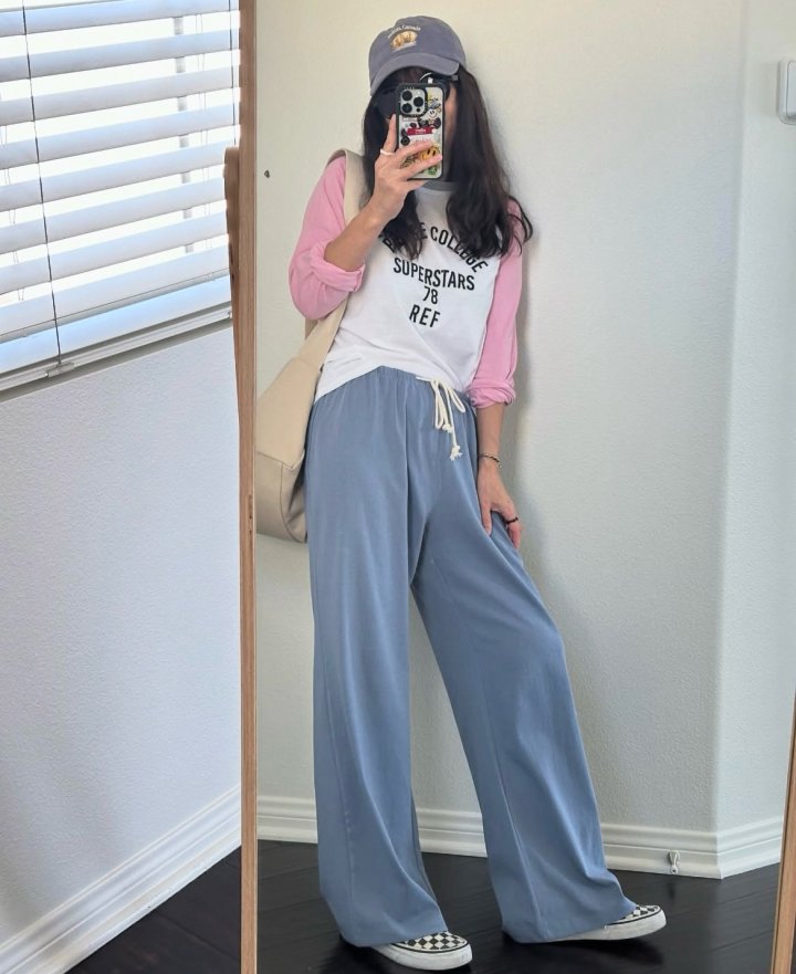 Via - Korean Women Fashion - #momslook - College Colored Tee - 9