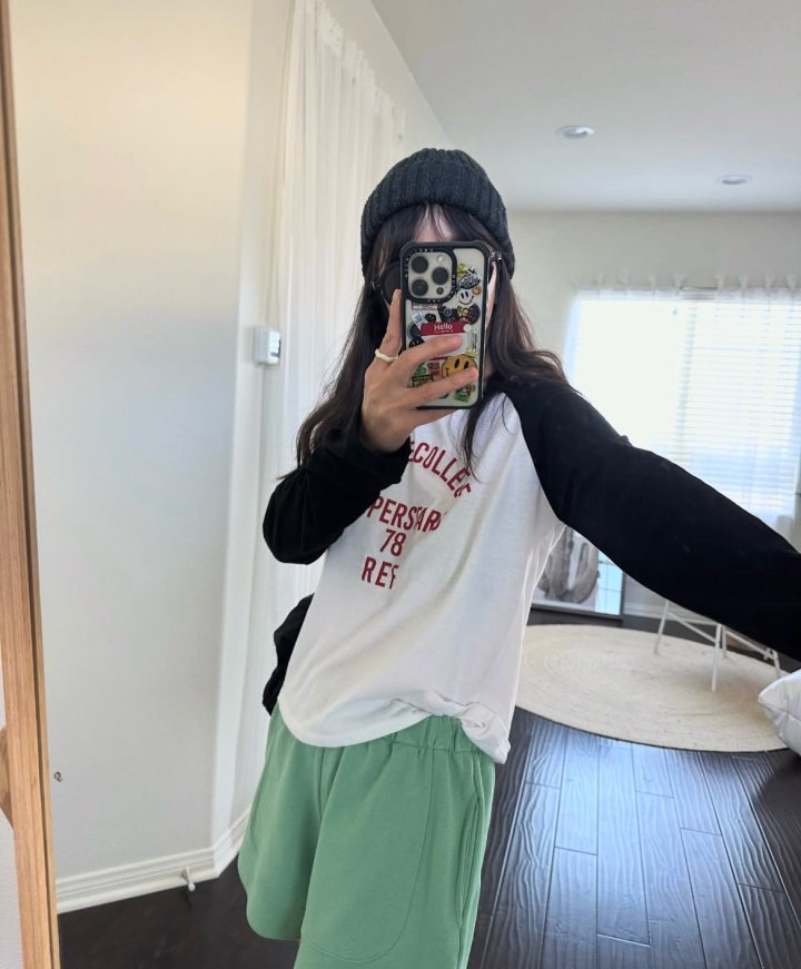 Via - Korean Women Fashion - #momslook - College Colored Tee - 8