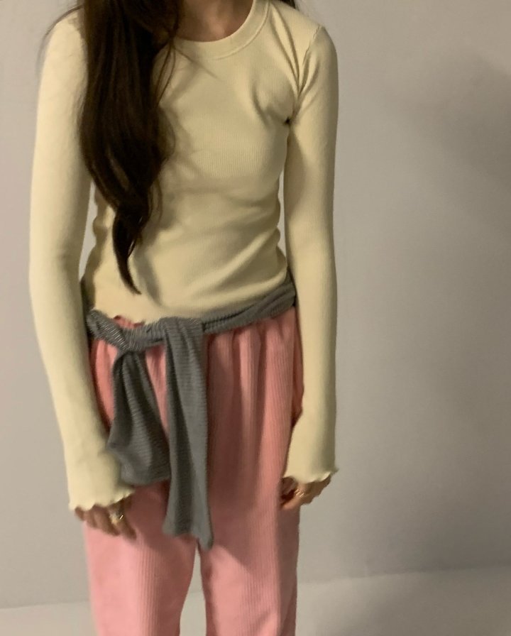 Via - Korean Women Fashion - #momslook - Waffle Tee - 5