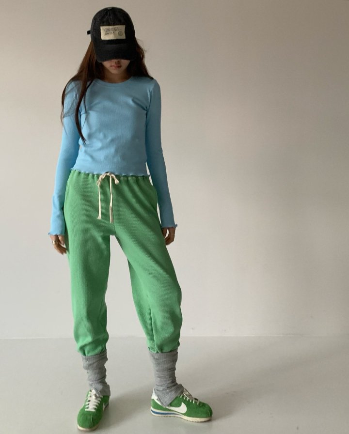 Via - Korean Women Fashion - #womensfashion - Waffle Tee - 4