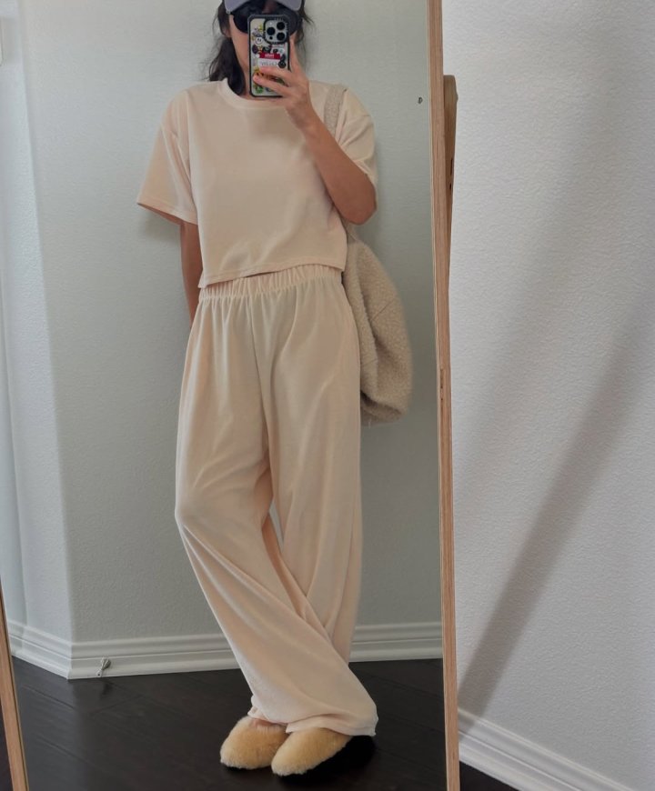 Via - Korean Women Fashion - #momslook - Velore Top Bottom Set - 2