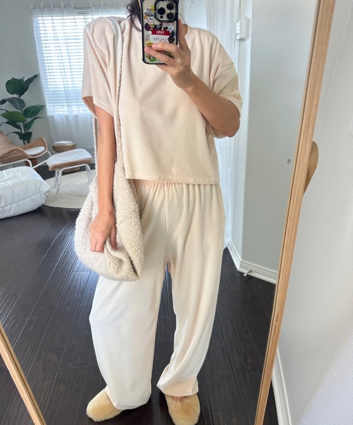 Via - Korean Women Fashion - #momslook - Velore Top Bottom Set - 8