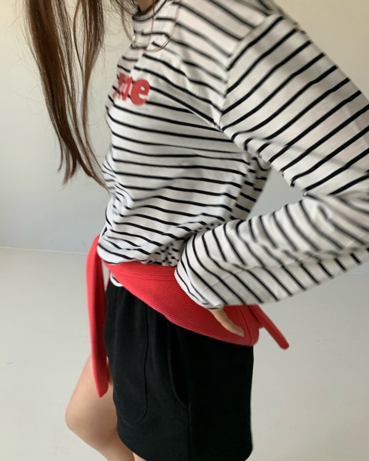 Via - Korean Women Fashion - #womensfashion - Je Taime Stripe Tee - 4