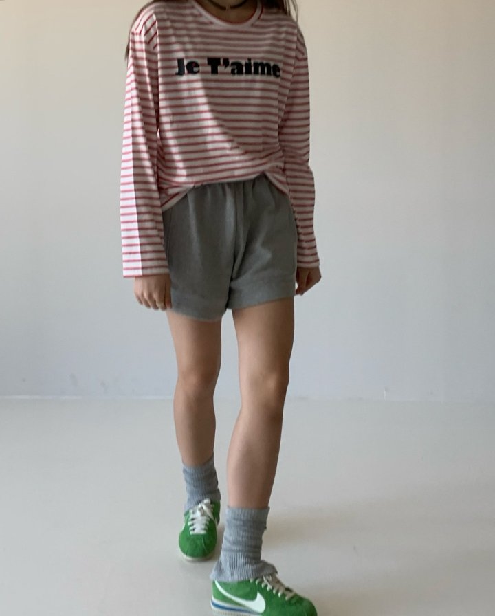 Via - Korean Women Fashion - #momslook - Je Taime Stripe Tee