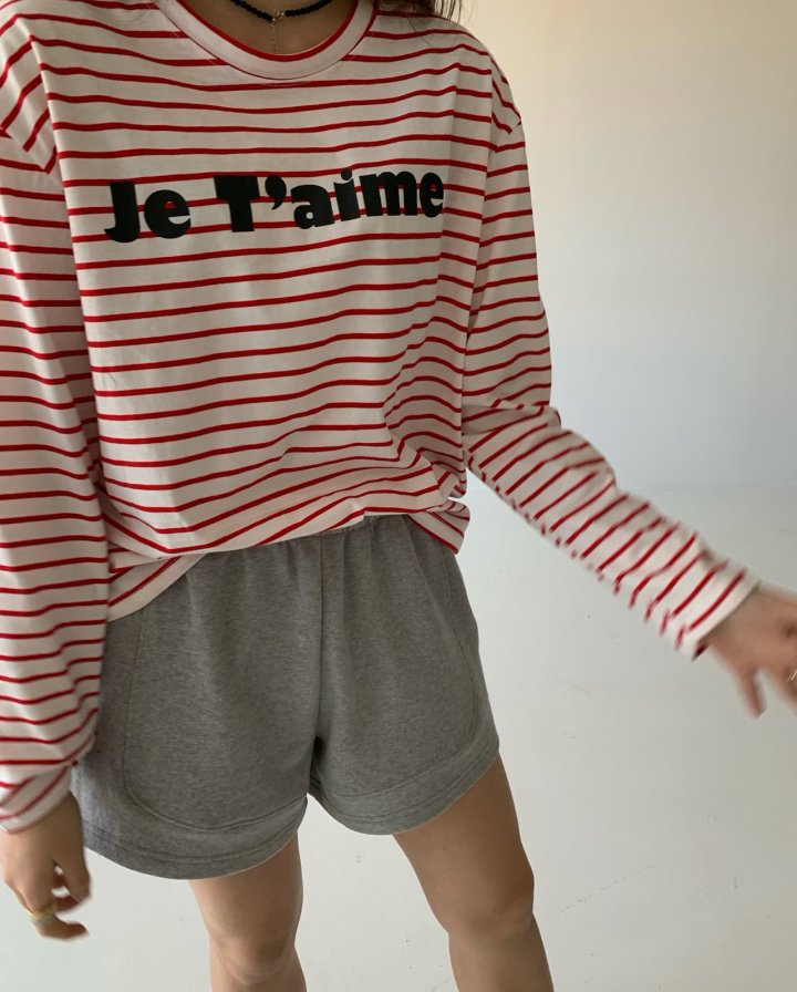 Via - Korean Women Fashion - #momslook - Je Taime Stripe Tee - 5