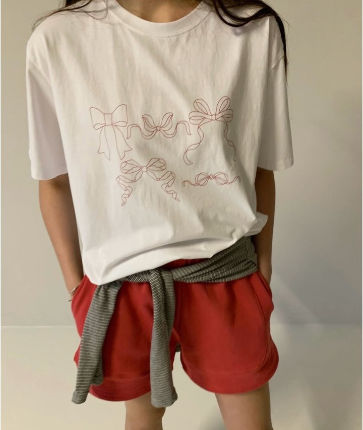 Via - Korean Women Fashion - #momslook - New Ribbon Tee - 8