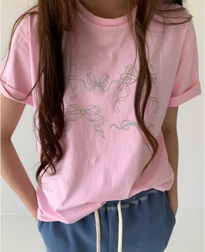 Via - Korean Women Fashion - #pursuepretty - New Ribbon Tee - 4