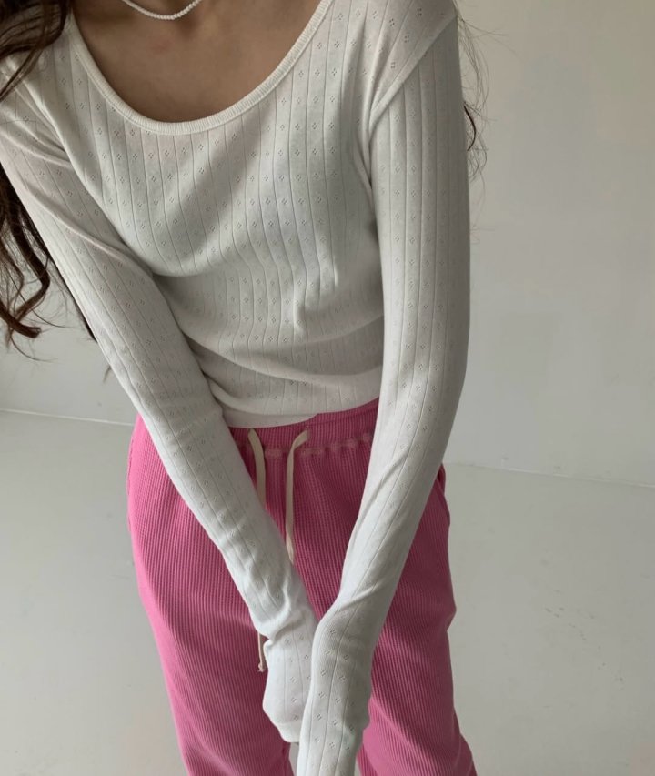 Via - Korean Women Fashion - #shopsmall - Punching Tee - 7
