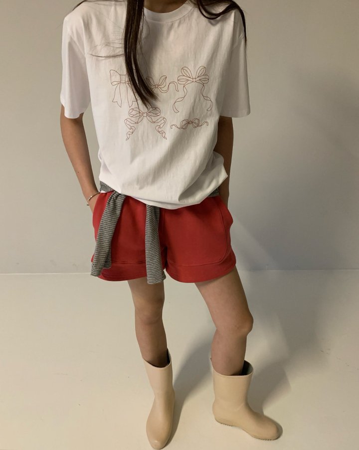 Via - Korean Women Fashion - #shopsmall - New Ribbon Tee - 5