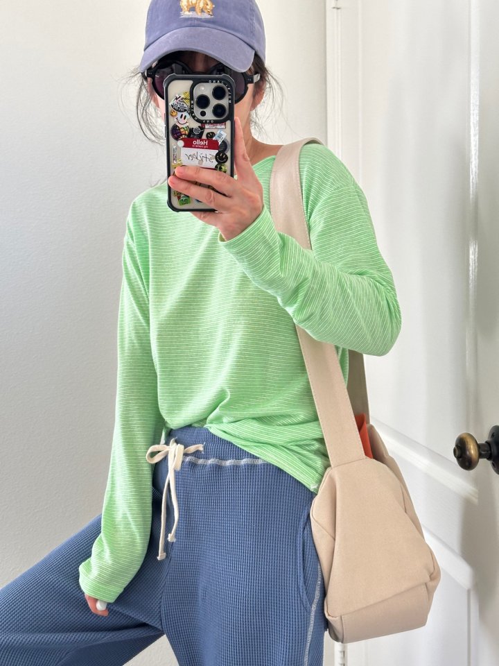 Via - Korean Women Fashion - #shopsmall - Hip Stripe Tee