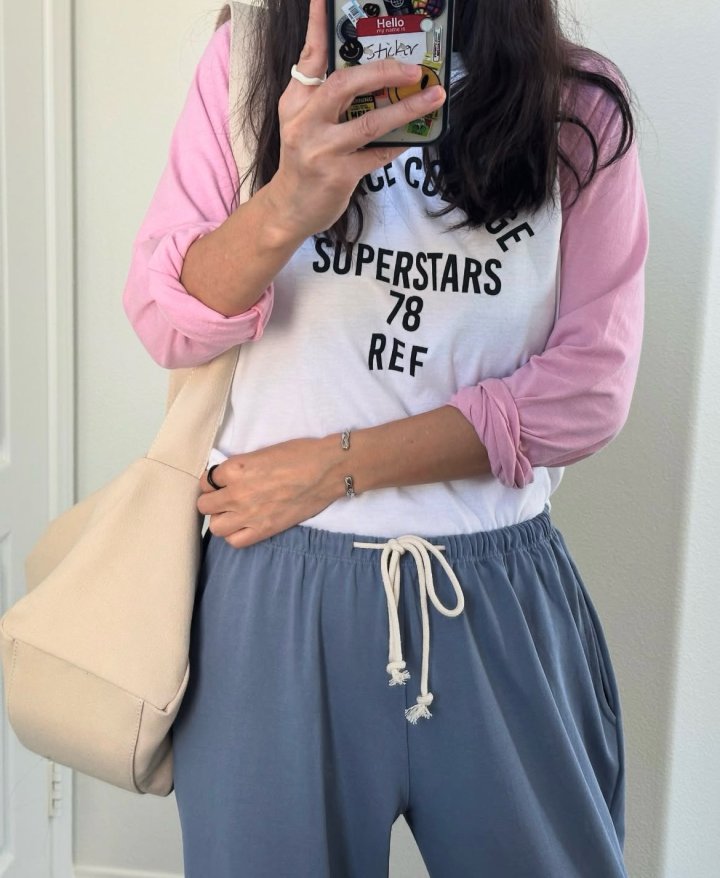 Via - Korean Women Fashion - #thatsdarling - College Colored Tee - 7