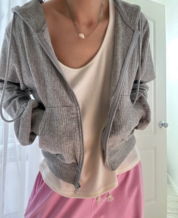 Via - Korean Women Fashion - #thelittlethings - Rib Zip-up Jacket