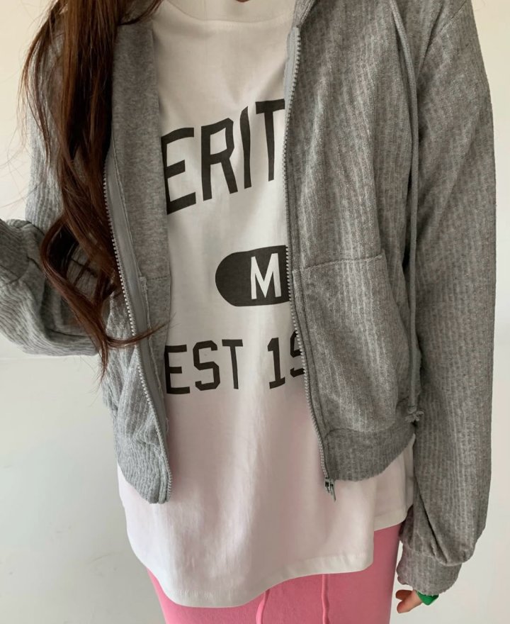 Via - Korean Women Fashion - #vintagekidsstyle - Rib Zip-up Jacket - 9