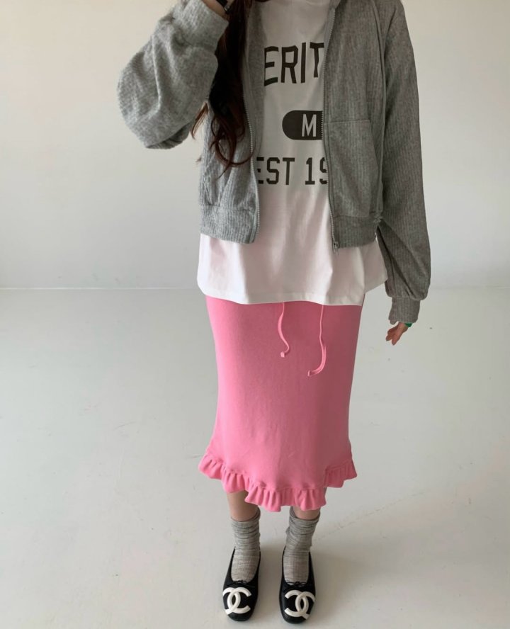 Via - Korean Women Fashion - #womensfashion - Frill Midi Skirt - 10