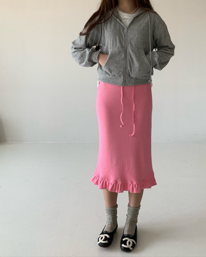 Via - Korean Women Fashion - #womensfashion - Frill Midi Skirt - 8