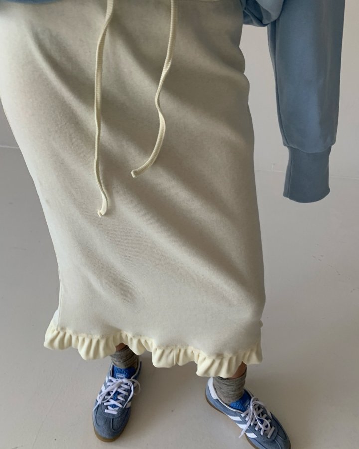 Via - Korean Women Fashion - #womensfashion - Frill Midi Skirt