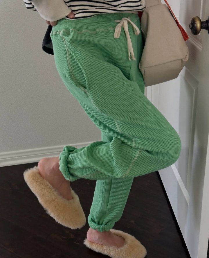 Via - Korean Women Fashion - #momslook - Waffle Jogger Pants - 4