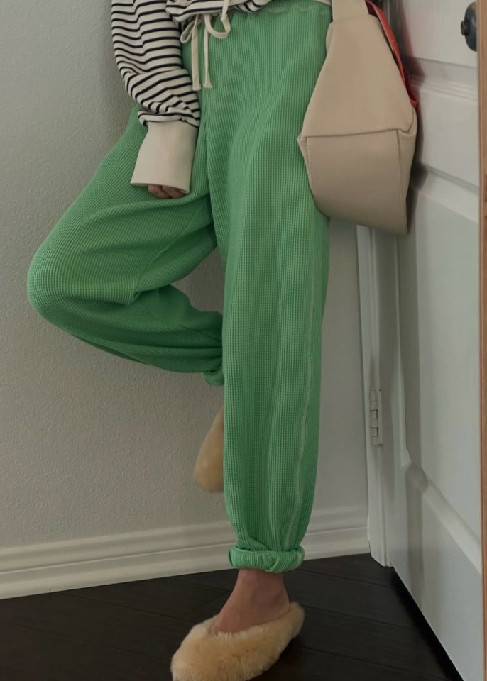 Via - Korean Women Fashion - #womensfashion - Waffle Jogger Pants - 6