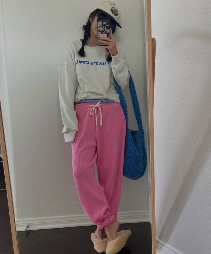 Via - Korean Women Fashion - #womensfashion - Waffle Jogger Pants