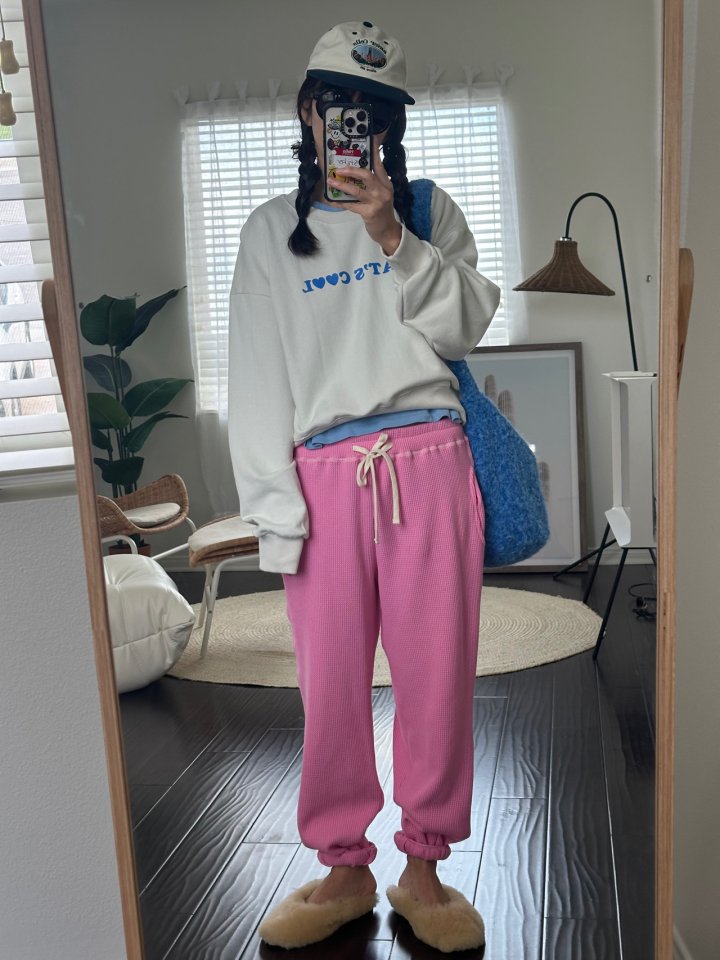 Via - Korean Women Fashion - #womensfashion - Waffle Jogger Pants - 7